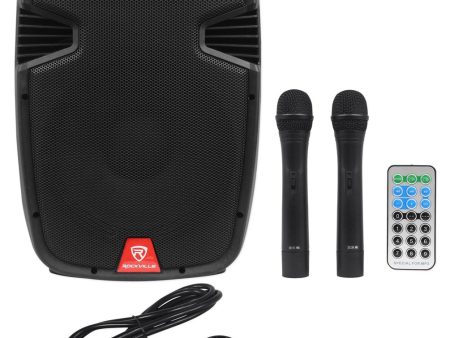 Rockville RAM12BT 12  Rechargable Powered 600W PA Speaker, 2 Mics, Bluetooth Supply