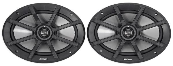 (2) Kicker 40PS692 6x9 180w Polaris ATV UTV RZR Speakers+4-Ch Amplifier+Wire Kit For Sale