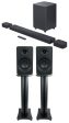 JBL BAR 1000 PRO 7.1.4 Home Theater Soundbar w Wireless Sub+Free Studio Monitors Fashion