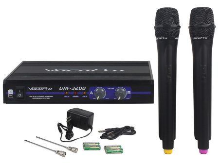 Vocopro UHF-3200 Dual Wireless Karaoke Microphones Wireless Mic System Online Sale