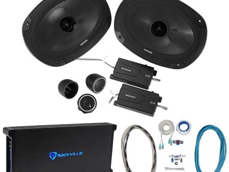 KICKER 46CSS694 6x9  900w Car Component Speakers CSS69+2-Channel Amplifier+Wires Online Hot Sale