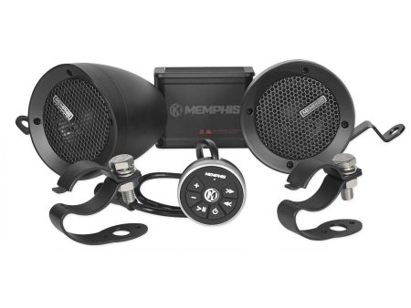 Memphis MXABMB2BT (2) Speakers+Amp+Bluetooth Control For Motorcycle ATV Scooter Cheap