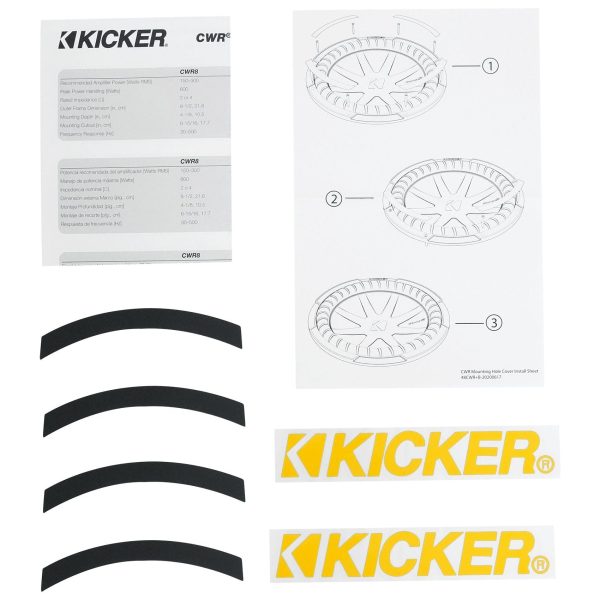 (2) Kicker 48CWR102 COMPR10 10  1600 Watt Subwoofers+Mono Amplifier+Amp Kit Sale