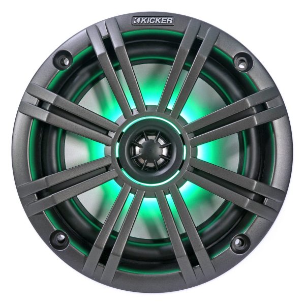 2 KICKER 45KM654L 6.5  390w Marine Wakeboard LED Speakers+2-Ch Amplifier+Amp Kit Cheap