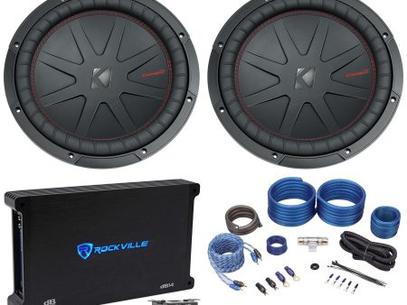 (2) Kicker 48CWR122 COMPR12 12  2000 Watt Car Subwoofers+Mono Amplifier+Amp Kit Online