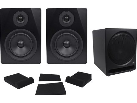 Presonus Temblor T10 10  250 Watt Active Studio Subwoofer Sub+(2) Monitors+Pads For Discount