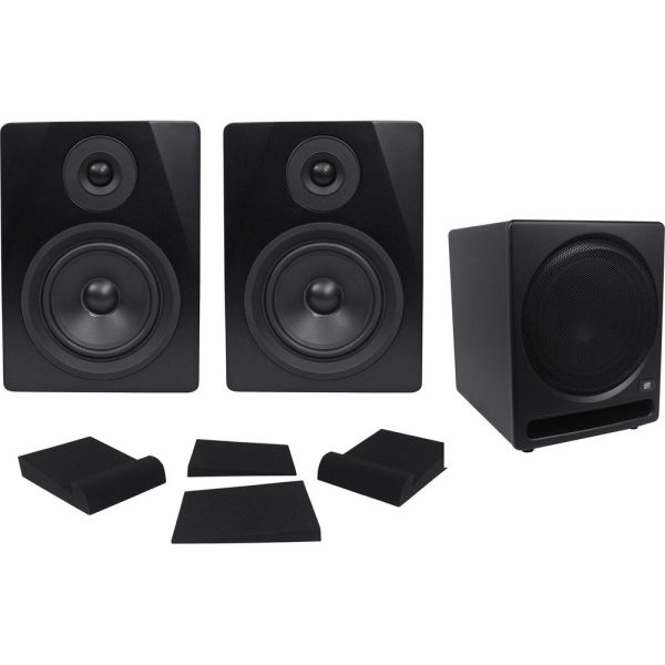 Presonus Temblor T10 10  250 Watt Active Studio Subwoofer Sub+(2) Monitors+Pads For Discount