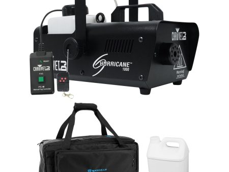 Chauvet DJ H1000 Hurricane 1000 Fog Machine+Remote+Waterproof Carry Bag Case on Sale