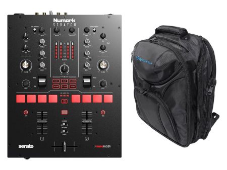 Numark Scratch 24-Bit 2-Channel Serato DJ Pro DVS Scratch Mixer + Backpack For Discount