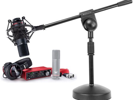 Focusrite 3 Gen Podcast Podcasting Kit w 2I2 Interface+Mic+Headphones+Boom Stand Online Sale