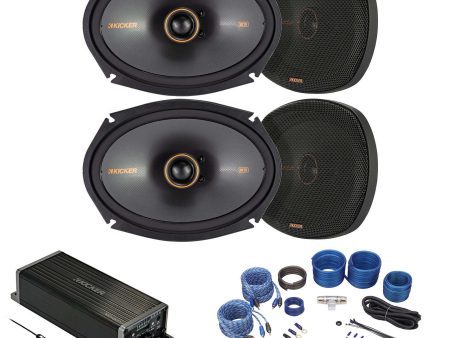 4 Kicker 47KSC6904 KSC690 6X9  Car Speakers+4-Channel Smart Amplifier EQ+Amp Kit Online Sale