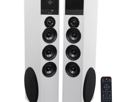 Tower Speaker Home Theater System w Sub For Sony X900F Television TV-White Online Hot Sale