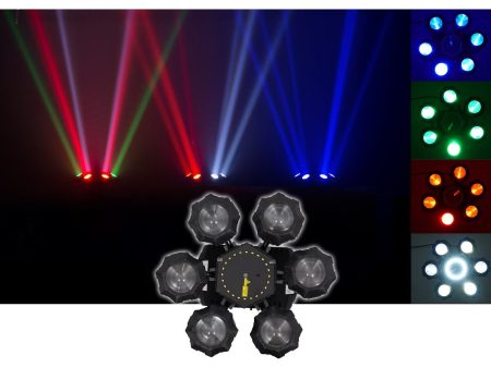 Chauvet DJ Helicopter Q6 DMX Rotating Dance Floor Effect Light w Strobes+Lasers Online