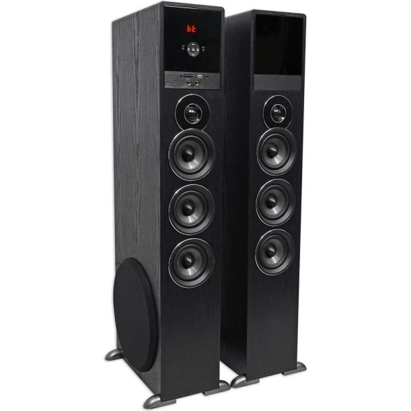 Rockville Bluetooth Home Theater Karaoke Machine System, LED S+Subwoofers+Mics Sale