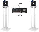 (2) American DJ HYDRO BEAM X1 LED Wireless DMX Moving Head Lights+Control+Stands Sale