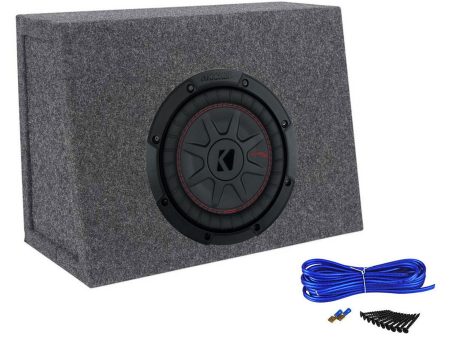 Kicker 48CWRT82 COMPRT8 8  600W DVC 2-Ohm Car Subwoofer+Sealed Sub Box Enclosure For Sale