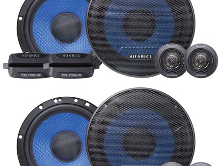 (2) Pairs Hifonics HCC65C 6.5  150w Component Car Speakers w Aluminum Tweeters Online Sale