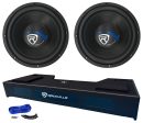 (2) Rockville 12  Subwoofers+Sub Box Enclosure For 2019+ Dodge Ram Crew Cab Online now