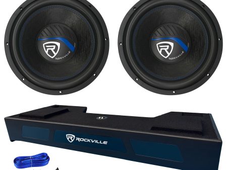 (2) Rockville 12  Subwoofers+Sub Box Enclosure For 2019+ Dodge Ram Crew Cab Online now