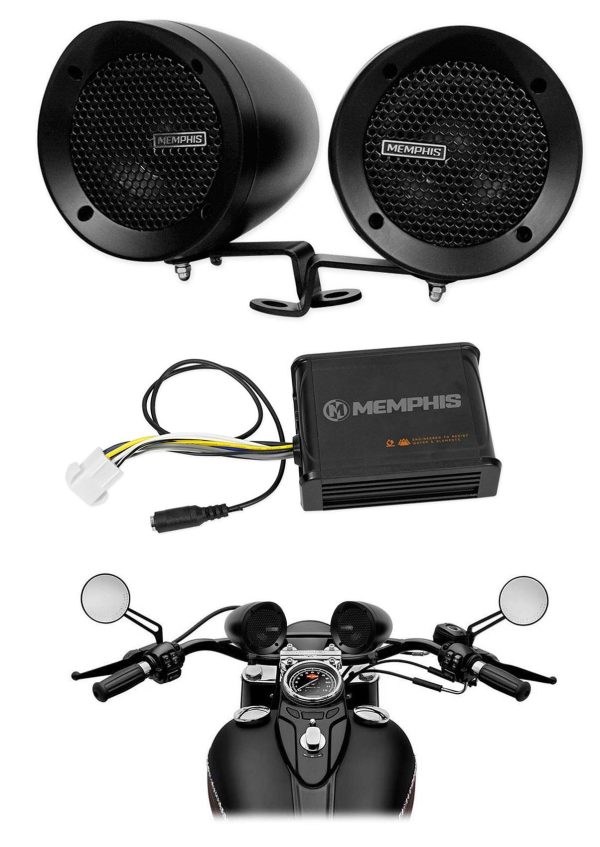 Memphis Audio Motorcycle Audio System Handlebar Speakers For Honda AC15 Sale