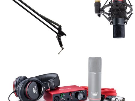 Focusrite SCARLETT ASMR Recording Streaming Kit Interface+Microphone+Headphones Supply