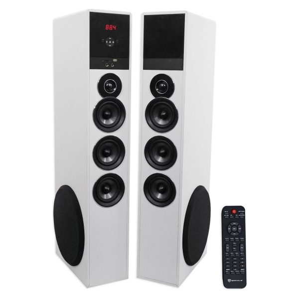 Tower Speaker Home Theater System w Sub For Sony X800E Television TV-White on Sale