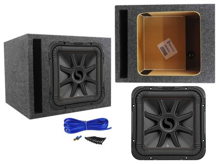 KICKER 45L7R124 12  1200w L7R Subwoofer Solo-Baric L7R124+Vented Enclosure Box Hot on Sale