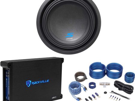 Alpine S-W10D4 10  1800w Dual 4-Ohm Car Audio Subwoofer+Mono Amplifier+Amp Kit Online