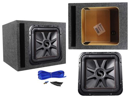 KICKER 45L7R122 12  1200 Watt L7R Subwoofer, Solo-Baric+Vented Sub Box Enclosure For Sale