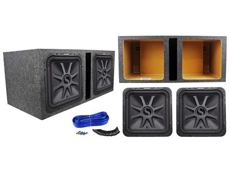 (2) KICKER 45L7R152 15  3600w L7R Car Subwoofers+Vented Sub Box Enclosure L7R152 Supply