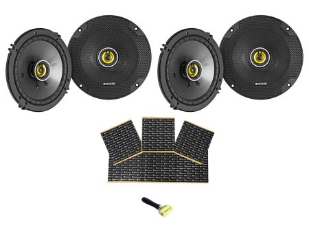 (4) KICKER 46CSC654 CSC65 6.5  600w 4-Ohm Car Audio Coaxial Speakers+Rockmat Cheap