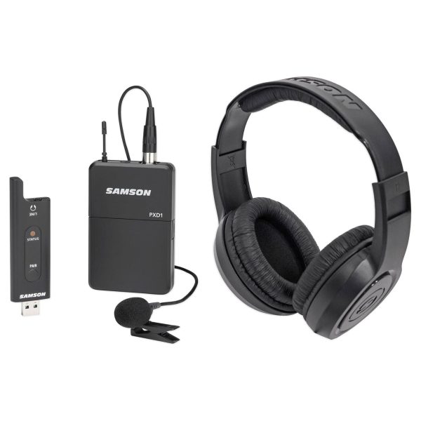 Samson Stage XPD2 Wireless Live Stream Podcast Broadcast Lavalier Mic+Headphones Online Hot Sale