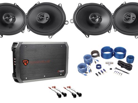 MTX Speaker Replacement Kit+4-Ch Amp For 2008-2010 Ford F-250 350 450 550 Hot on Sale