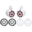 Pair KICKER 45KM654L 6.5  390w White Marine Wakeboard Tower LED Boat Speakers For Discount