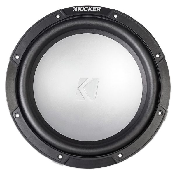 KICKER 45KMF104 10  Free Air Marine Subwoofer+Amp+White Grille w LED s+Remote For Sale