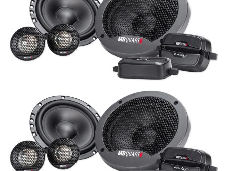 (2) Pairs MB QUART FSB216 6.5  280 Watt Car Audio Component Speakers For Discount