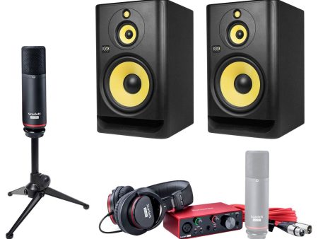 (2) KRK ROKIT 10-3 G4 RP103G4 10  Powered Studio Monitor Speakers+Focusrite Kit Discount