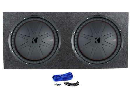 2) Kicker 48CWR154 COMPR15 15  3200 Watt Car Subwoofers+Vented Sub Box Enclosure Fashion