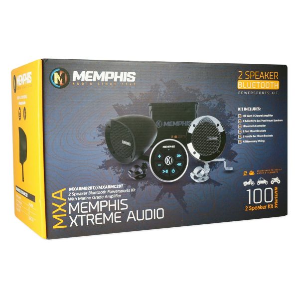 Memphis MXABMC2BT (2) Speakers+Amp+Bluetooth Control + Home Speakers For Sale