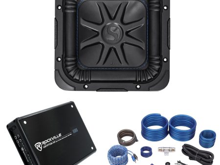 Kicker 44L7S8-2 8  450 Watt Solobaric L7S Car Subwoofer+Mono Amplifier+Amp Kit Supply