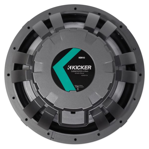 Kicker 45KM104 10  350w Peak 175w RMS Marine Boat Subwoofer SVC 4-ohm Sub KM10 Sale