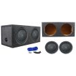 (2) Kicker 48CWR122 COMPR12 2000 Watt 12  Car Subwoofer+Sealed Sub Box Enclosure Online