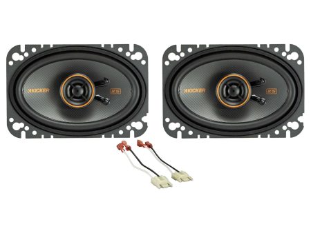 4x6  Kicker Front KSC Speaker Replacement Kit for 1987-1995 Jeep Wrangler YJ For Sale