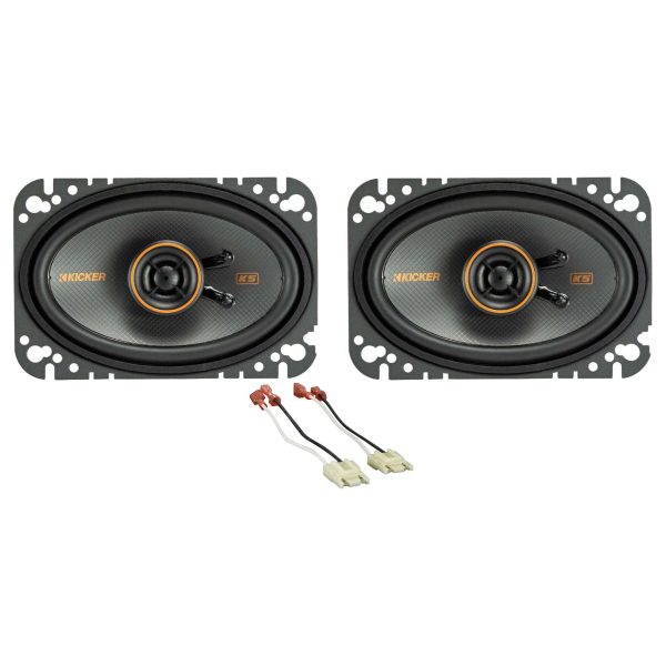 4x6  Kicker Front KSC Speaker Replacement Kit for 1987-1995 Jeep Wrangler YJ For Sale