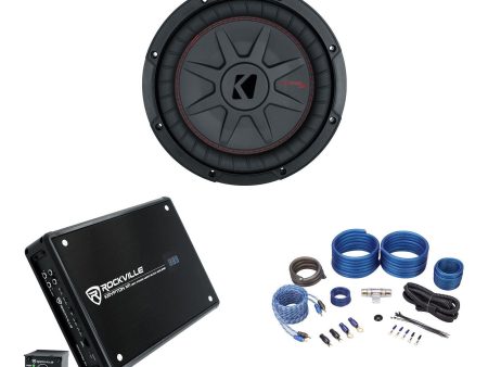 Kicker 48CWRT102 COMPRT10 800w 10  Shallow Car Subwoofer+Mono Amplifier+Amp Kit Discount