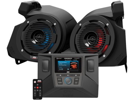 MTX RZR-14-THUNDER2 Bluetooth Radio+Kick Panel Speakers For Polaris RZR 1000 900 Online now