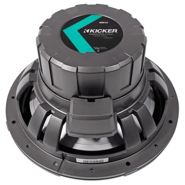 KICKER 45KM104 10  350w Marine Boat Subwoofer Sub+Amplifier+White Grille w LED s Discount