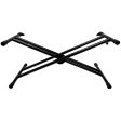 Rockville Double X Braced Keyboard Stand+Push Lock For Arturia Keylab MKII 49 Supply