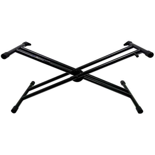 Rockville Double X Braced Keyboard Stand+Push Lock For Arturia Keylab MKII 49 Supply