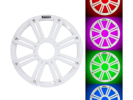 Kicker 45KMG12W 12  White Grille w  LED For KM12 And KMF12 Subwoofer Subs KMG12W Cheap